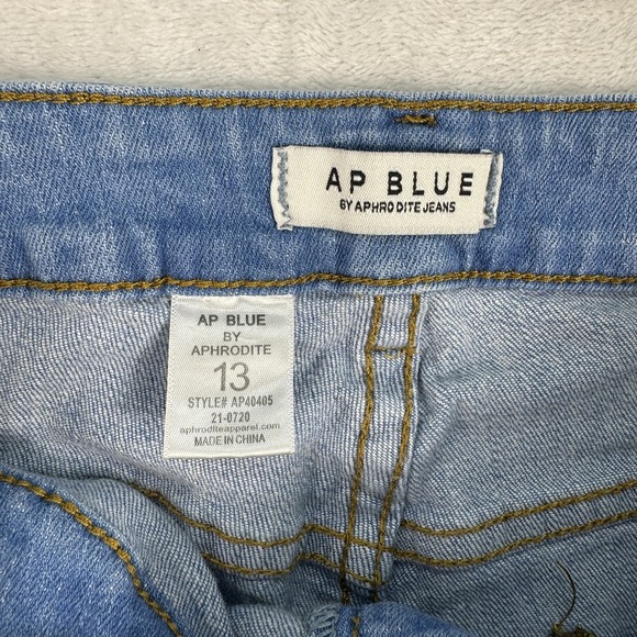 AP Blue Jeans‎ Womens 13 Distressed Patchwork Two Tone Skinny Ripped Denim Pants - Picture 5 of 9